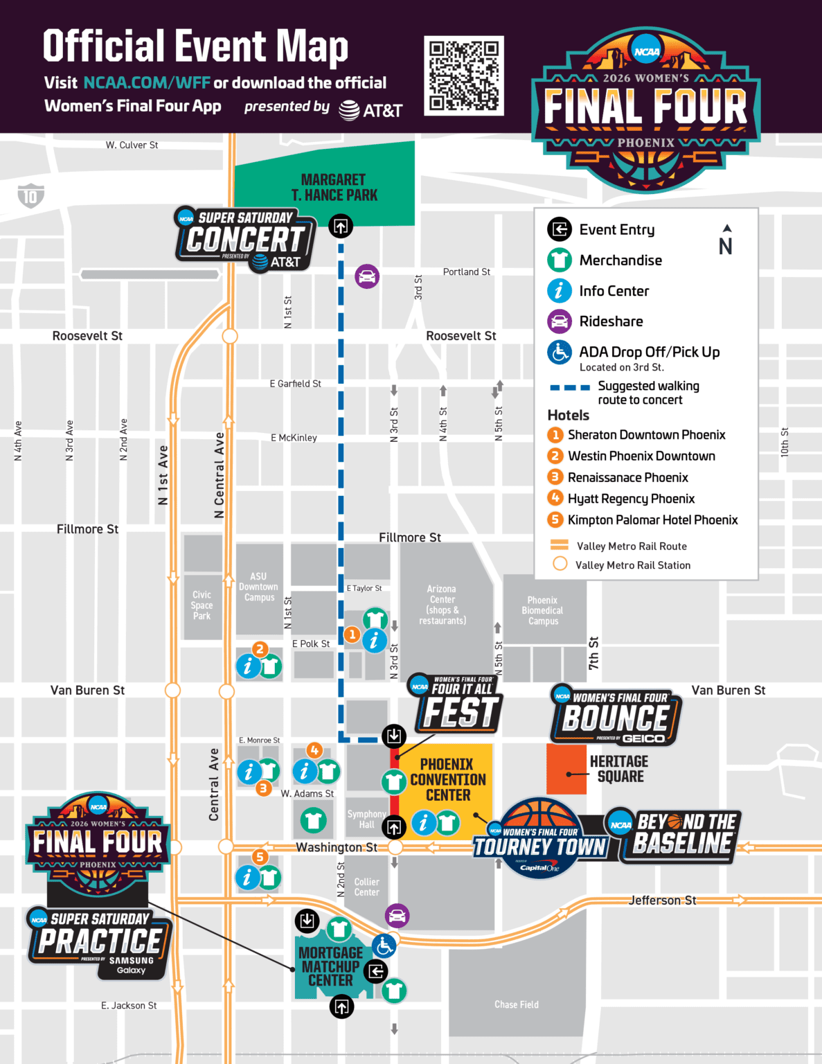 Wff Map Campus Map | 2026 NCAA Women's Final Four Phoenix